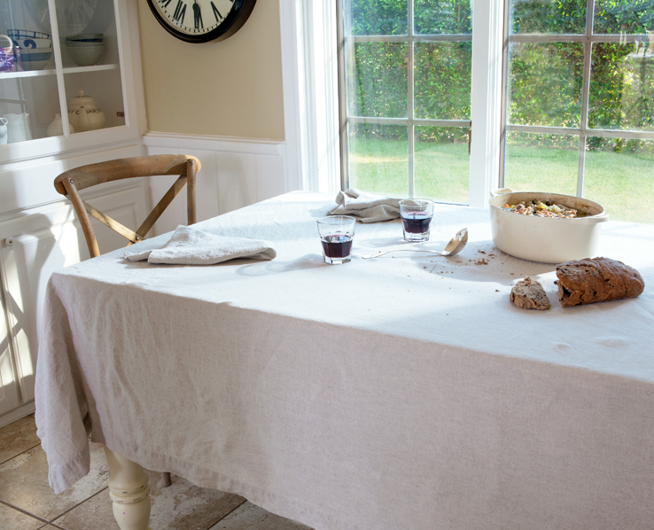 Natural linen tablecloth from Huddleson