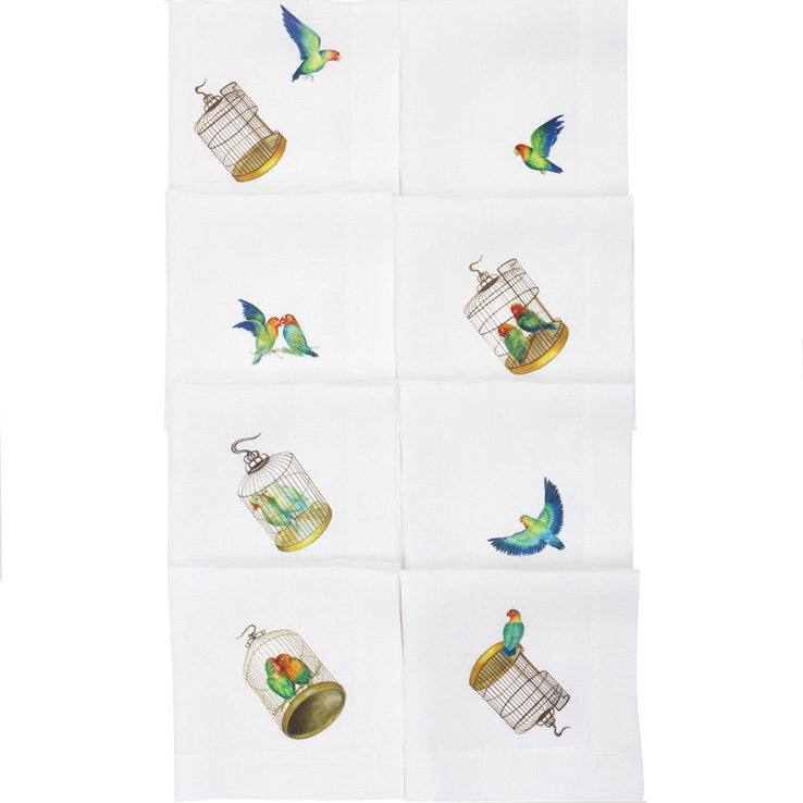 Linen gifts guide: Lovebirds napkins