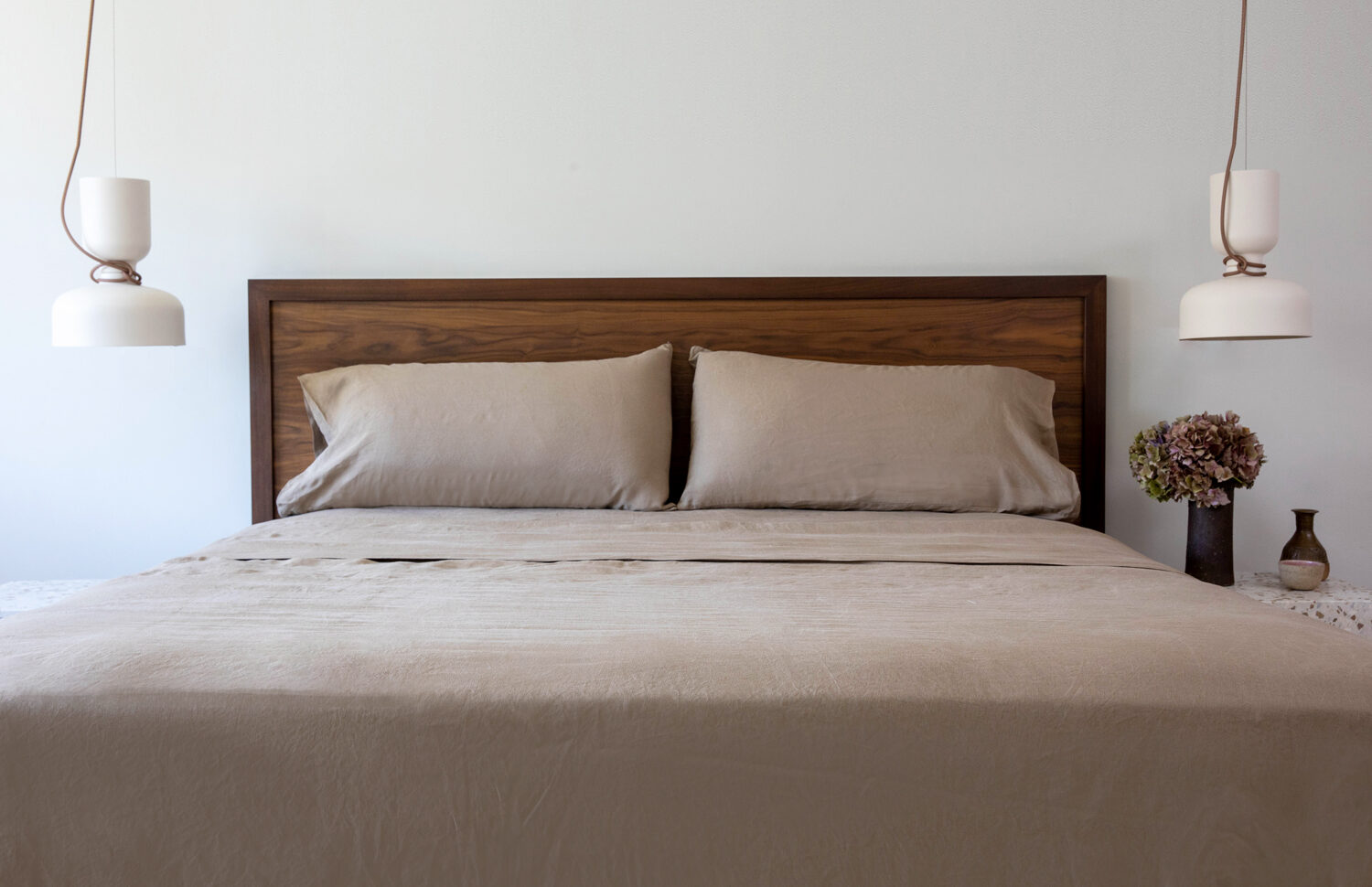 Coffee Brown Linen Sheets