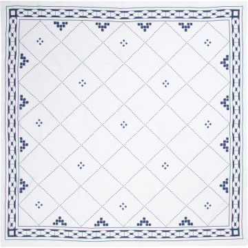 Huddleson Anfa Blue and White Square Tablecloth