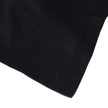 Huddleson Black Linen Rectangular Tablecloth