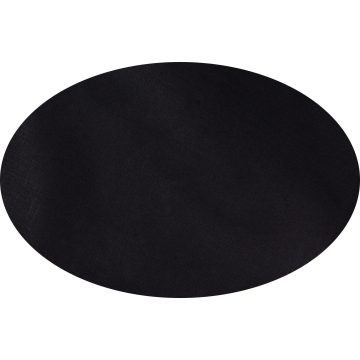 Black Linen Oval Tablecloth