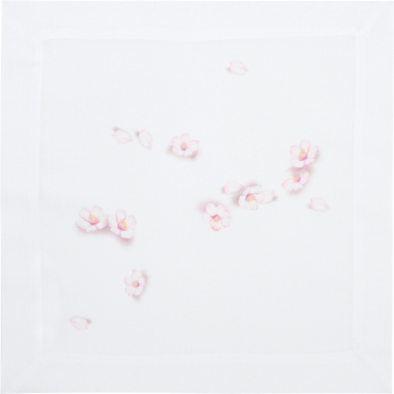 blossom white pink floral napkin spring