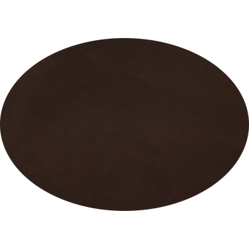 Chocolate Brown Oval Linen Tablecloth 