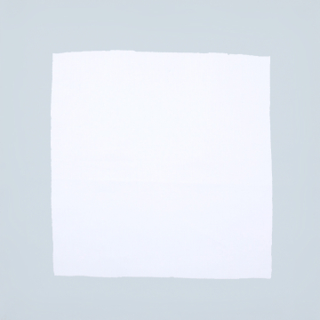 Huddleson white linen napkin with sky blue border
