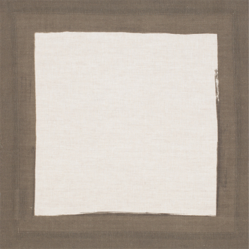 Cinta Natural Linen Napkin with Moss Green Border