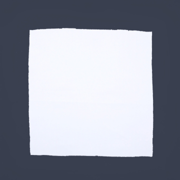 White linen napkin navy blue border
