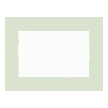 Huddleson white linen placemat with a pastel light green border