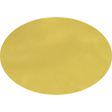Citron Yellow Oval Linen Tablecloth