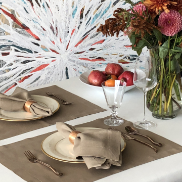 Coffee Brown Linen Placemat