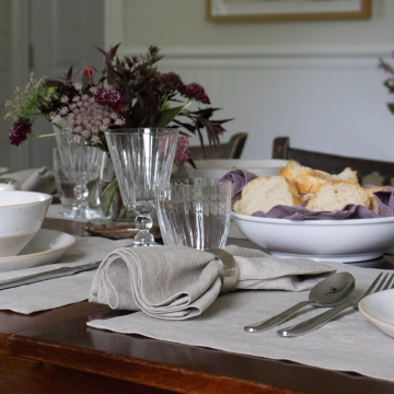 Dark Natural Linen Placemat