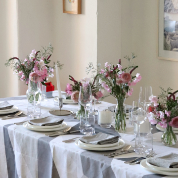 Diamond Rectangular Linen Tablecloth