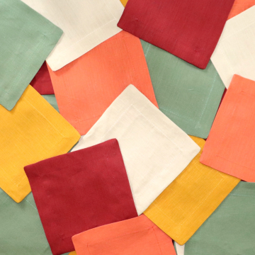 Burgundy Linen Cocktail Napkin