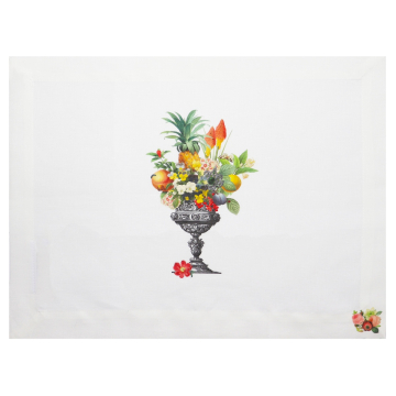 Flower Urn Pineapple Linen Placemat