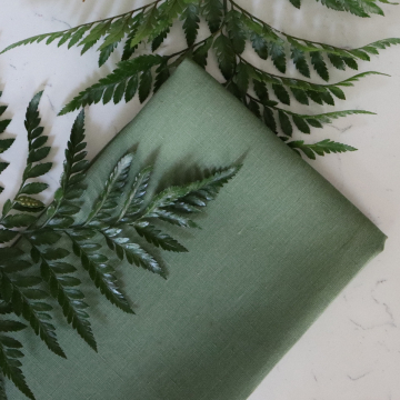 Hunter Green Linen Hand Towel / Tea Towel
