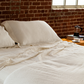 Ivory Linen Pillow Sham (Pair)