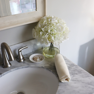 Ivory Linen Hand Towel / Tea Towel