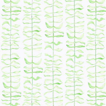 Leaf print green and white linen napkin 
