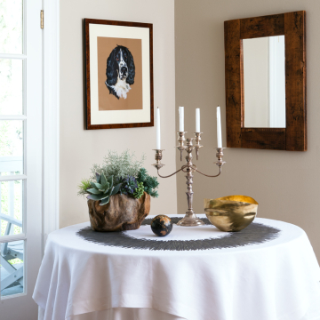 London White Square Linen Tablecloth