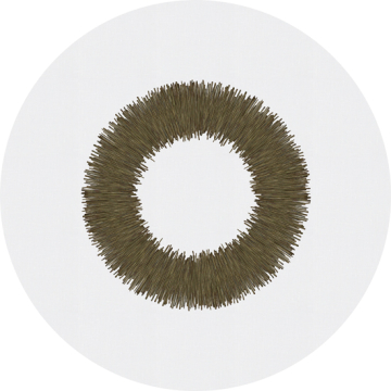 Round white linen tablecloth architectural sunburst mirror print