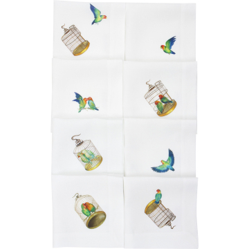 Lovebirds Linen Napkin