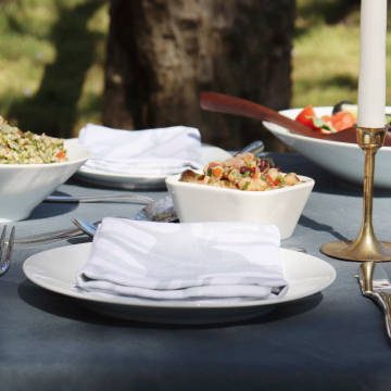 Petrol Green Oval Linen Tablecloth