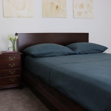 Petrol Green Linen Top Sheet