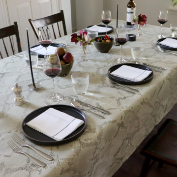 Python Square Linen Tablecloth