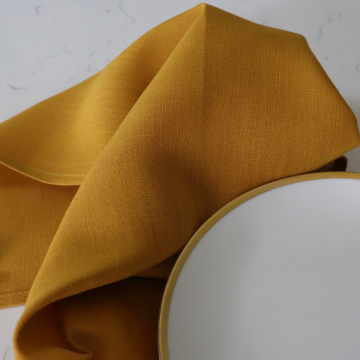 Saffron Gold Linen Hand Towel / Tea Towel