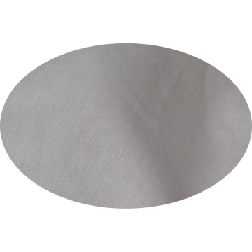 Silver grey oval linen tablecloth