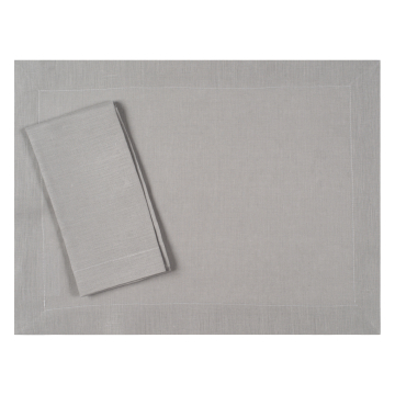 Huddleson Silver grey linen placemat