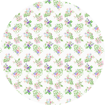 Sweet pea round linen tablecloth