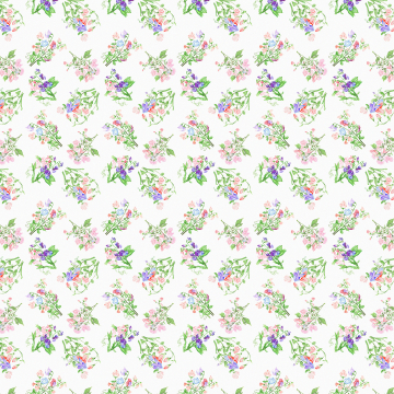 Sweet Pea Floral Print Square Linen Tablecloth