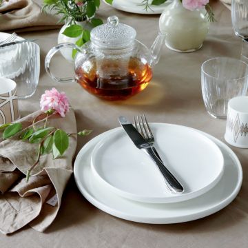 Coffee Brown Rectangular Linen Tablecloth