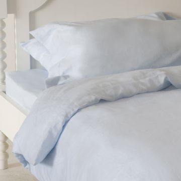 Huddleson Sky Light Blue Linen Duvet Cover