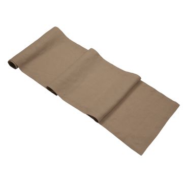 Huddleson Coffee Chocolate Brown Linen Runner