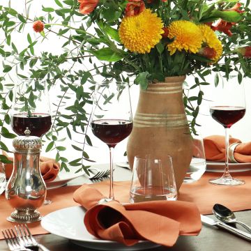 Sienna Orange Linen Table Runner