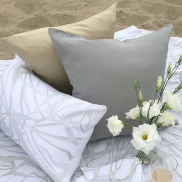 Silver Grey Linen Pillow