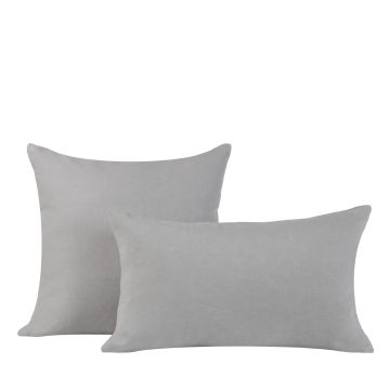 Silver Grey Linen Pillow