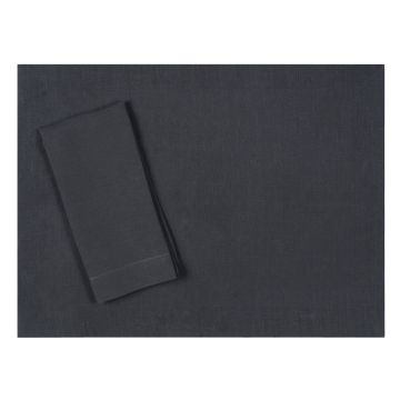 Slate charcoal grey gray linen cloth placemat