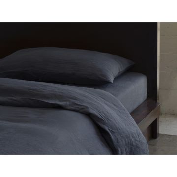 Slate Charcoal Grey Linen Pillowcase (Pair)