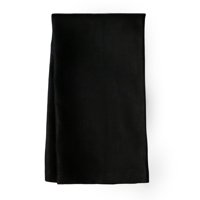 black linen hand towel tea towel