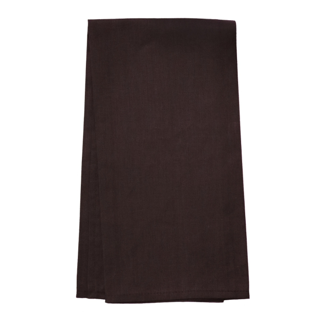 chocolate brown linen hand towel tea towel
