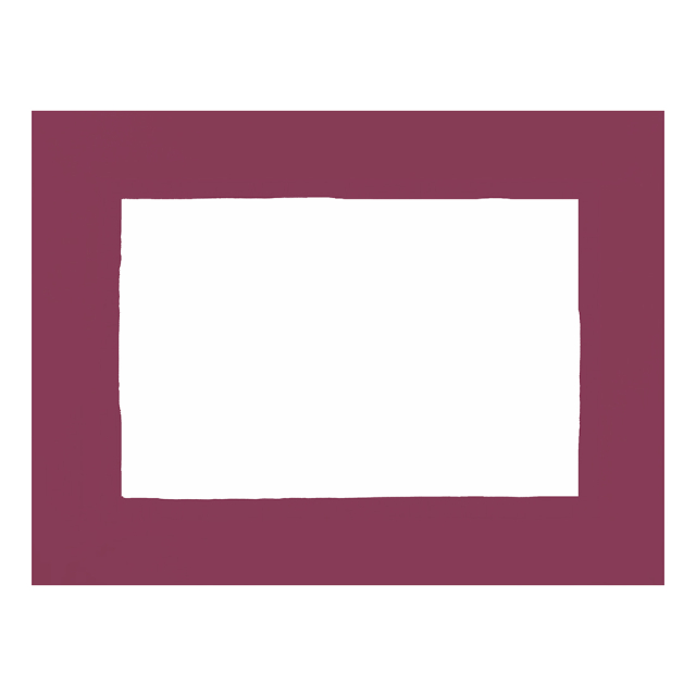 Huddleson white Italian linen placemat with a border in a rich dark claret, burgundy red