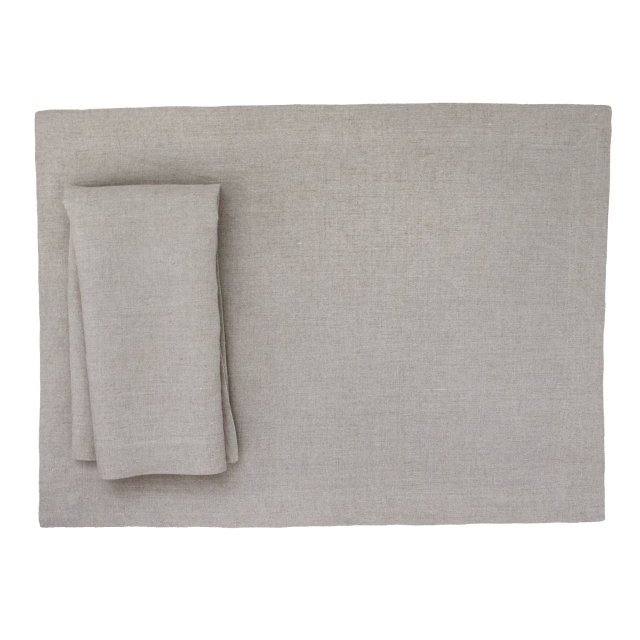 Dark Natural Linen Placemat
