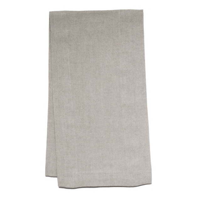 dark natural linen hand towel tea towel
