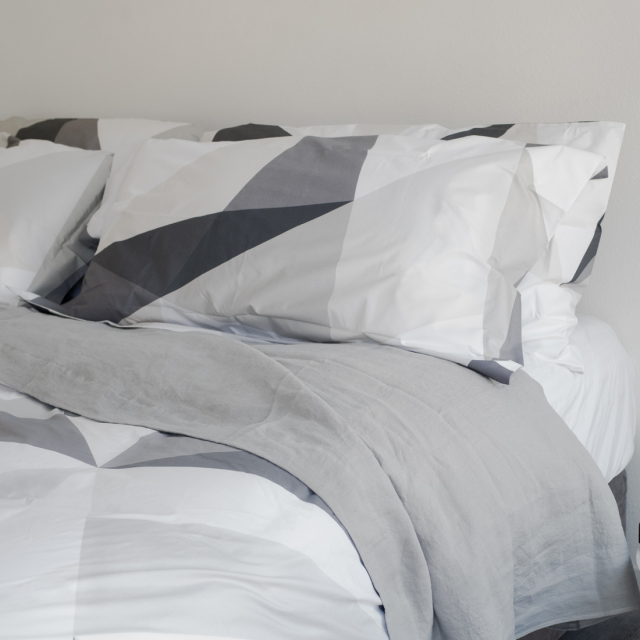 Diamond Geometric Printed Pillowcases 500 Thread Count Cotton Percale