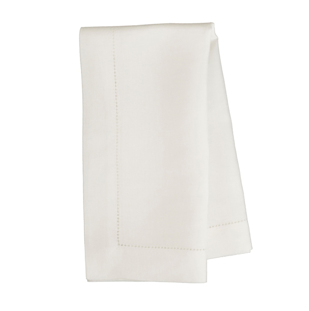 Ivory luxury hemstitched linen napkin