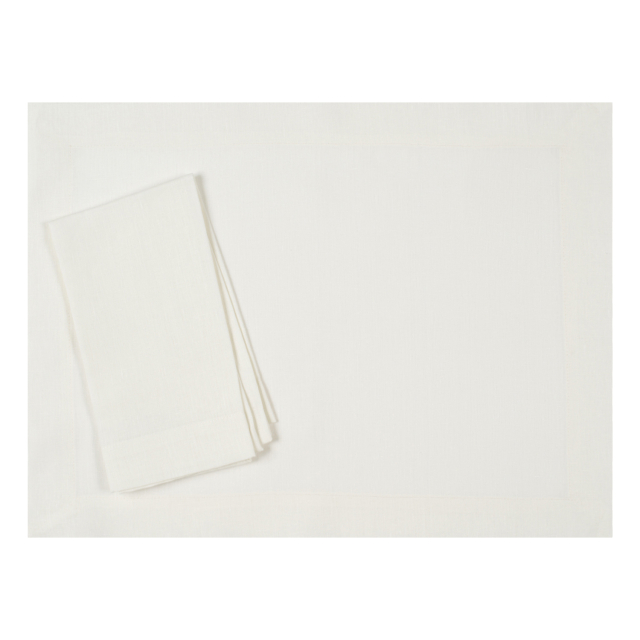 ivory cream bone off-white Italian linen placemat