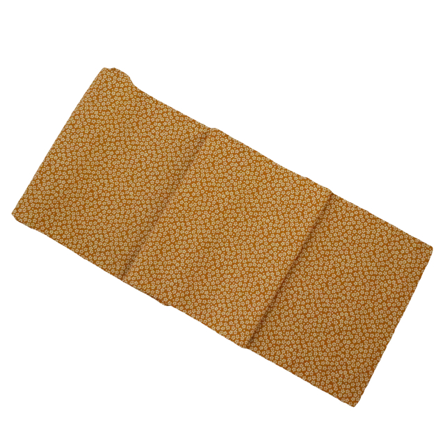 Japanese Cotton Ochre Table Runner Floral Print